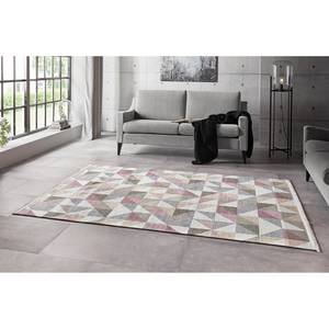 Laagpolig vloerkleed Ciaran geweven stof - Taupe/mauve - 160 x 230 cm