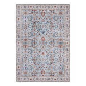 Laagpolig vloerkleed Vivana geweven stof - Mat lichtblauw - 120 x 160 cm