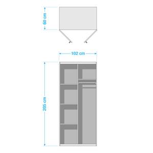 Drehtürenschrank Landvetter Kernbuche teilmassiv - Breite: 102 cm