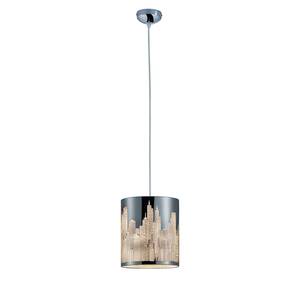 Suspension City Polypropylène / Chrome - 1-ampoule - Blanc