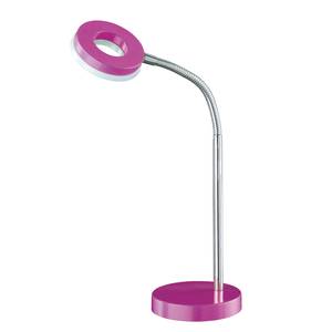 Lampe Rennes Matière plastique / Chrome - 1 ampoule - Rose foncé