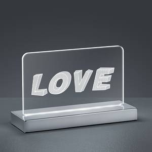 LED-Tischleuchte Love Kunststoff / Chrom - 1-flammig