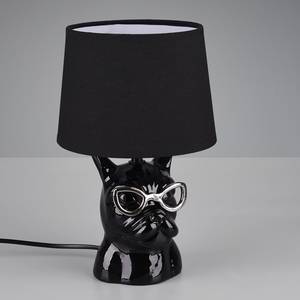 Tafellamp Dosy textielmix / keramiek - 1 lichtbron - Zwart