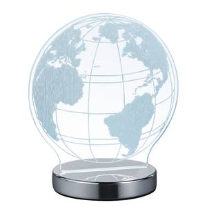 LED-Tischleuchte Globe Kunststoff / Chrom - 1-flammig