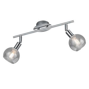 Plafondlamp Brest III transparant glas / aluminium - Aantal lichtbronnen: 2