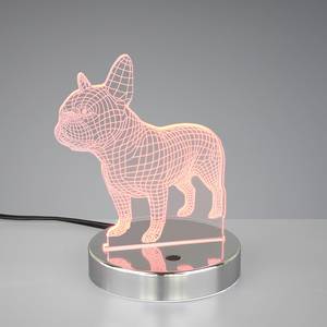 LED-tafellamp Dog kunststof / chroom - 1 lichtbron