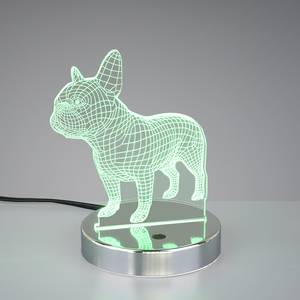 LED-Tischleuchte Dog Kunststoff / Chrom - 1-flammig