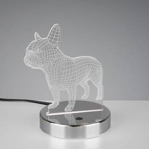 LED-Tischleuchte Dog Kunststoff / Chrom - 1-flammig