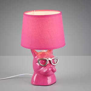 Tafellamp Dosy textielmix / keramiek - 1 lichtbron - Roze