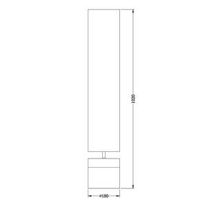 Stehleuchte Mello I Baumwollstoff / Eisen - 1-flammig