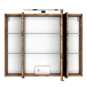 Spiegelkast Tira inclusief verlichting - Eikenhoutlook wotan - Breedte: 80 cm