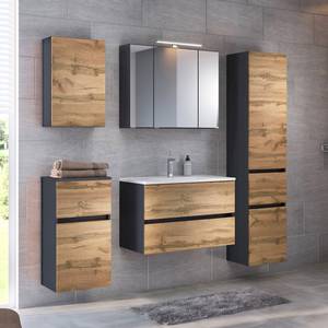 Armoire de toilette Tira Éclairage inclus - Graphite - Largeur : 100 cm