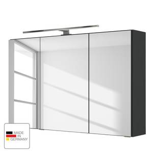 Armoire de toilette Tira Éclairage inclus - Graphite - Largeur : 100 cm