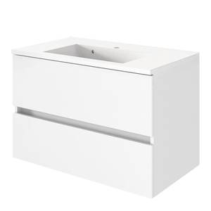 Meuble avec vasque Tira Blanc mat - Largeur : 80 cm