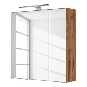 Badkamerset Tira (2-delig) inclusief verlichting - Eikenhoutlook wotan - Breedte: 60 cm