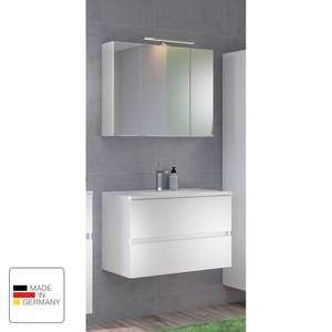 Salle de bain Tira (2 éléments) Éclairage inclus - Blanc mat - Largeur : 60 cm