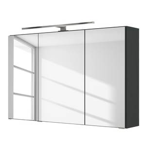 Badkamerset Tira (2-delig) inclusief verlichting - Mat grijs - Breedte: 100 cm