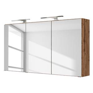 Badkamerset Tira (2-delig) inclusief verlichting - Eikenhoutlook wotan - Breedte: 120 cm