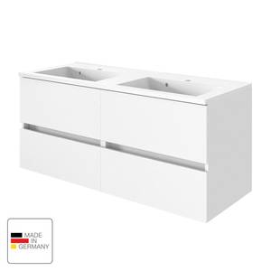 Meuble avec  double vasque Tira Blanc mat