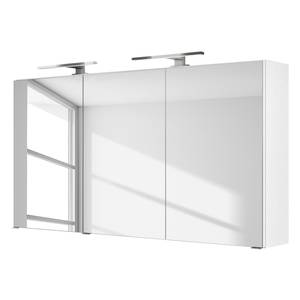 Badkamerset Tira (2-delig) inclusief verlichting - Mat wit - Breedte: 120 cm