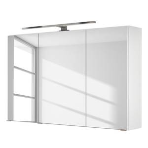 Badkamerset Tira (2-delig) inclusief verlichting - Mat wit - Breedte: 100 cm