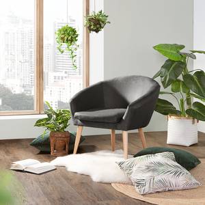 Fauteuil Tippytoe VI antieke leerlook - Bruingrijs