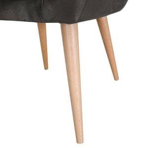 Fauteuil Tippytoe VI antieke leerlook - Bruingrijs