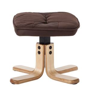 Relaxfauteuil Canillo II (met hocker) microvezel - bruin