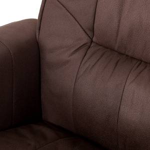 Fauteuil de relaxation Canillo II Avec repose-pieds - Microfibre - Marron