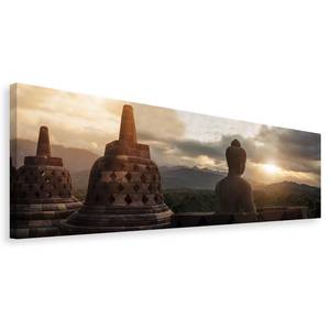 Tableau déco Borobudur Matériau dérivé du bois - Marron