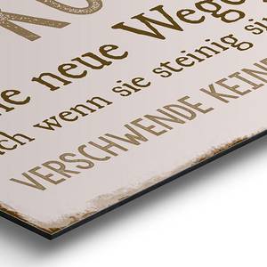 Afbeelding Das Leben verwerkt hout - beige