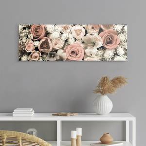 Bild Bouquet Holzwerkstoff - Creme / Rosa