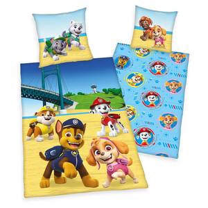 Beddengoed Paw Patrol Headquarters katoen - meerdere kleuren - 135x200cm + kussen 80x80cm