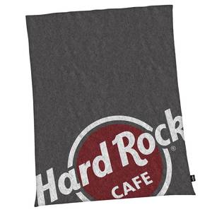 Plaid Hard Rock Café Kunstfaser - Grau / Rot