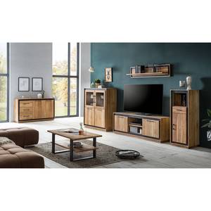 Buffet haut Weldon Acacia massif / Placage en pierre / Acacia / Noir