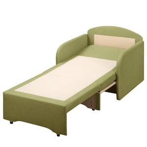 Fauteuill convertible Disley II Tissu - Vert pistache - Avec accoudoirs