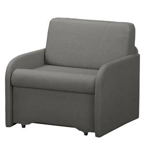 Fauteuill convertible Disley II Tissu - Gris - Avec accoudoirs