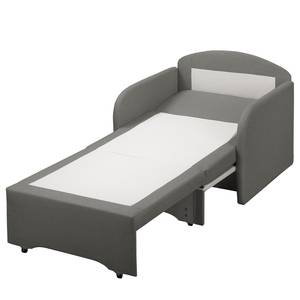 Fauteuill convertible Disley II Tissu - Gris - Avec accoudoirs