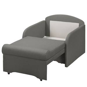 Fauteuill convertible Disley II Tissu - Gris - Avec accoudoirs