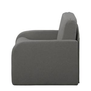 Fauteuill convertible Disley II Tissu - Gris - Avec accoudoirs