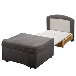 Fauteuill convertible Disley IV Tissu - Gris foncé - Sans accoudoirs