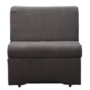 Fauteuill convertible Disley IV Tissu - Gris foncé - Sans accoudoirs