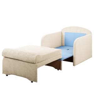 Fauteuill convertible Disley IV Tissu - Crème - Avec accoudoirs