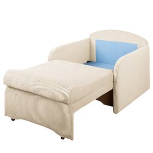 Fauteuill convertible Disley IV Tissu - Crème - Avec accoudoirs