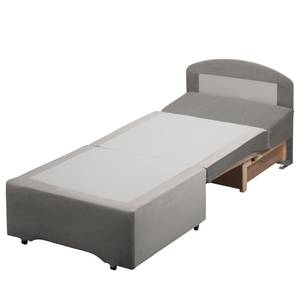 Fauteuill convertible Disley III Microfibre - Gris - Sans accoudoirs