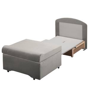 Fauteuill convertible Disley III Microfibre - Gris - Sans accoudoirs