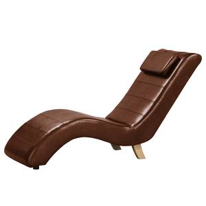 Chaise relax Sandon II Imitation cuir - Cuir synthétique Maija: Marron chocolat