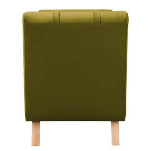 Ligfauteuil Sandon II kunstleer - Velours Ravi: Avocado