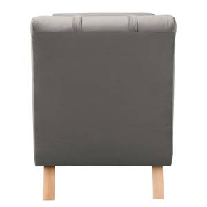 Ligfauteuil Sandon II kunstleer - Velours Ravi: Taupe