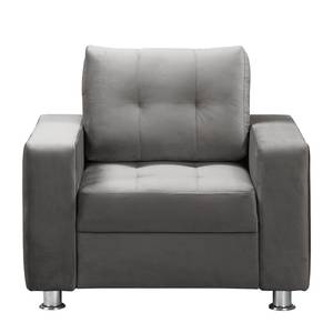 Fauteuil Upwell II microvezel - Donkergrijs - Zonder hocker